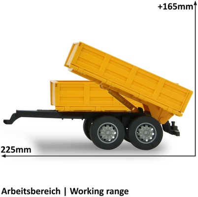 Tractor Teledirigido JCB Fastrac Tractor con Remolque Basculante 1:24 2,4GHz
